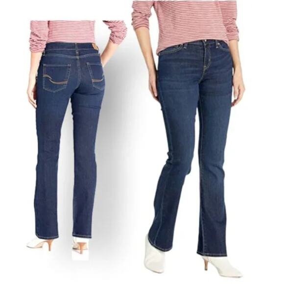 Signature by Levi Strauss & Co. Gold Mid Rise Boot Cut Jeans Size 6 Blue Stretch - Picture 1 of 7